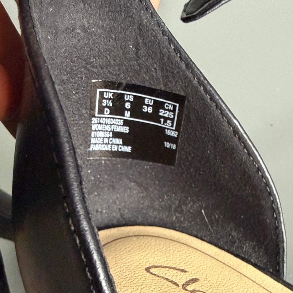 Ladies Clarks Laureti Grace Smart Leather Heeled Sandals - D Width size 6 - Picture 5 of 8